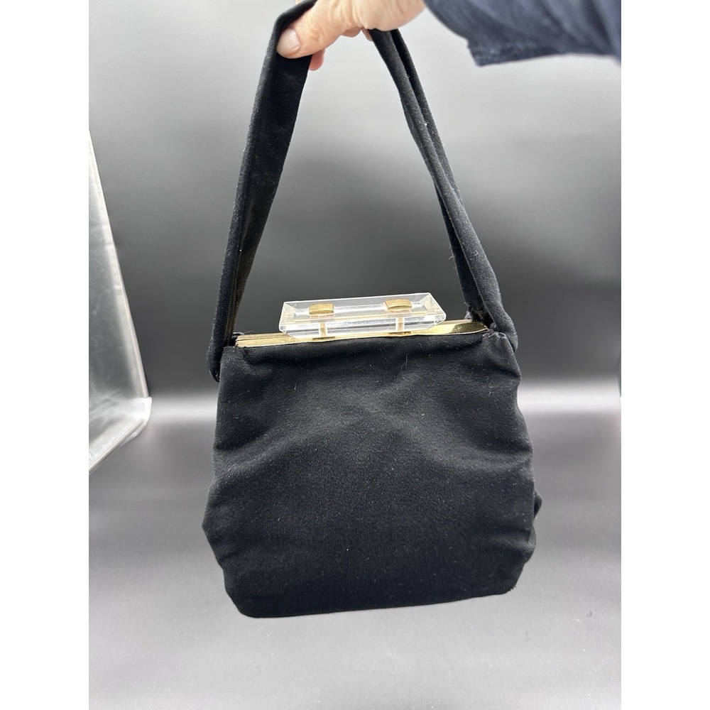 Koret Vintage Black Suede Evening Handbag